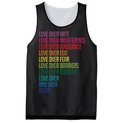 Love Over Everything  Mesh Reversible Basketball Jersey Tank