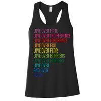 Love Over Everything  Women's Racerback Tank