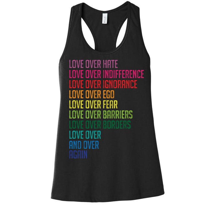 Love Over Everything  Women's Racerback Tank