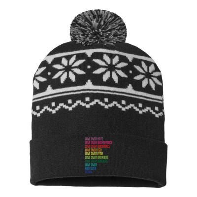 Love Over Everything  USA-Made Snowflake Beanie