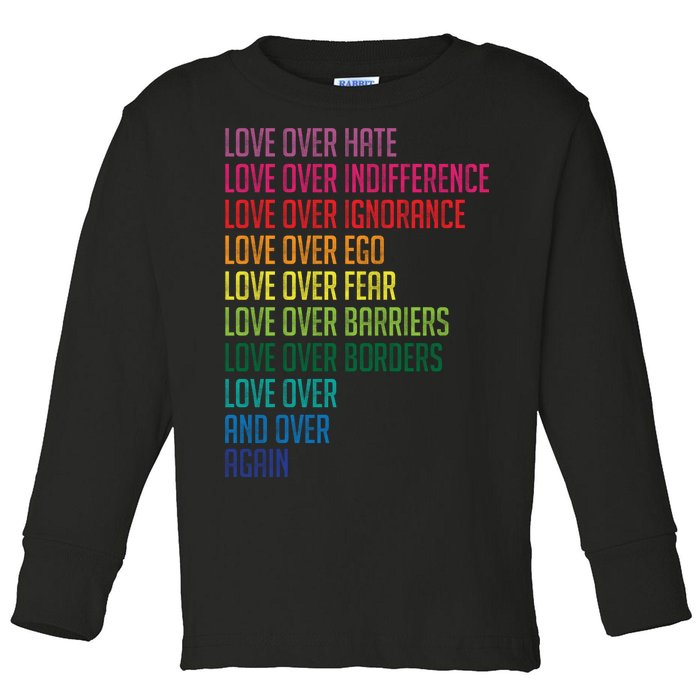 Love Over Everything  Toddler Long Sleeve Shirt