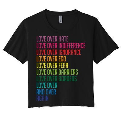 Love Over Everything  Women's Crop Top Tee