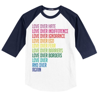 Love Over Everything  Baseball Sleeve Shirt