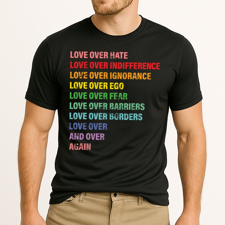 Love Over Hate Love Over Indifference  Cooling Performance Crew T-Shirt