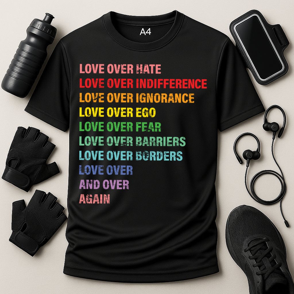 Love Over Hate Love Over Indifference  Cooling Performance Crew T-Shirt