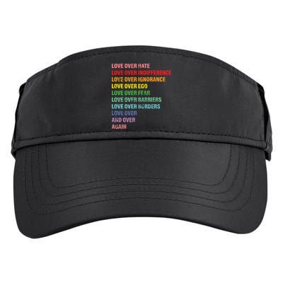Love Over Hate Love Over Indifference  Adult Drive Performance Visor