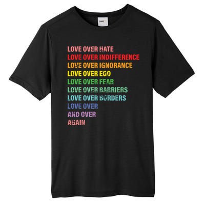 Love Over Hate Love Over Indifference  Tall Fusion ChromaSoft Performance T-Shirt