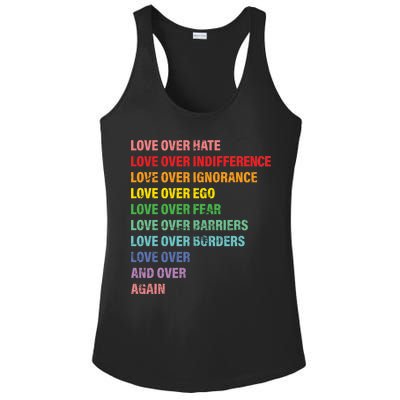 Love Over Hate Love Over Indifference  Ladies PosiCharge Competitor Racerback Tank