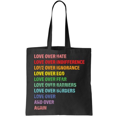 Love Over Hate Love Over Indifference  Bag