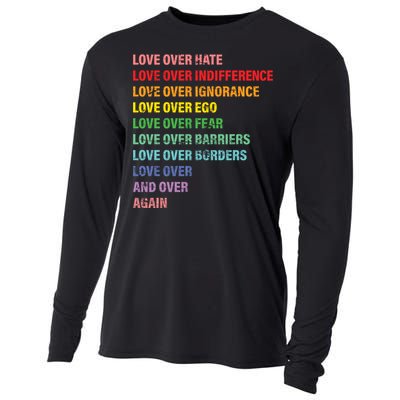 Love Over Hate Love Over Indifference  Cooling Performance Long Sleeve Crew