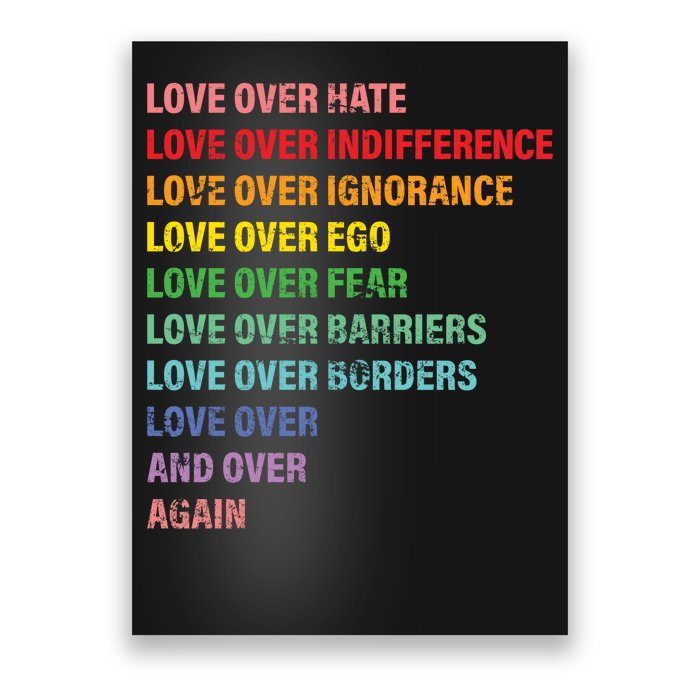 Love Over Hate Love Over Indifference  Poster