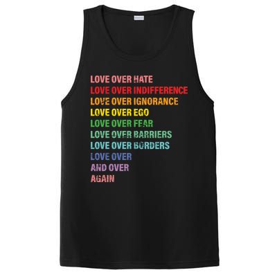 Love Over Hate Love Over Indifference  PosiCharge Competitor Tank