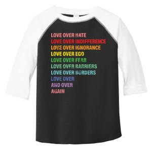 Love Over Hate Love Over Indifference  Toddler Fine Jersey T-Shirt