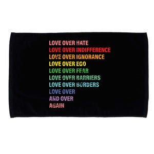 Love Over Hate Love Over Indifference  Microfiber Hand Towel