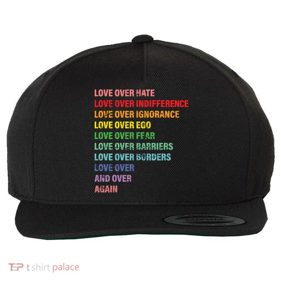 Love Over Hate Love Over Indifference  Wool Snapback Cap