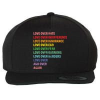 Love Over Hate Love Over Indifference  Wool Snapback Cap