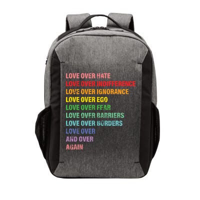 Love Over Hate Love Over Indifference  Vector Backpack