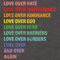 Love Over Hate Love Over Indifference  Vector Backpack
