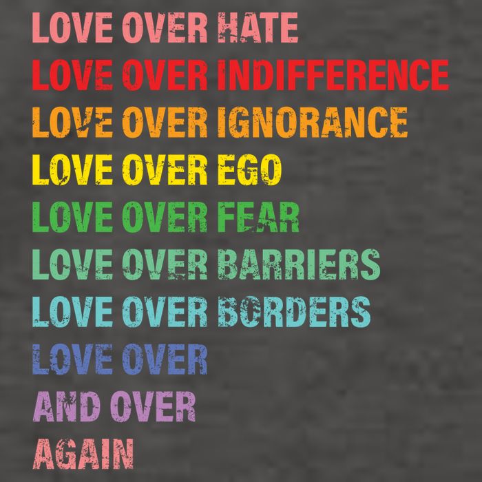 Love Over Hate Love Over Indifference  Vector Backpack