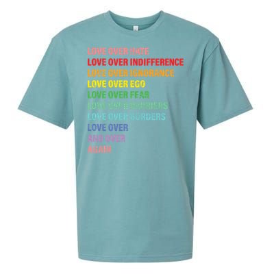 Love Over Hate Love Over Indifference  Sueded Cloud Jersey T-Shirt