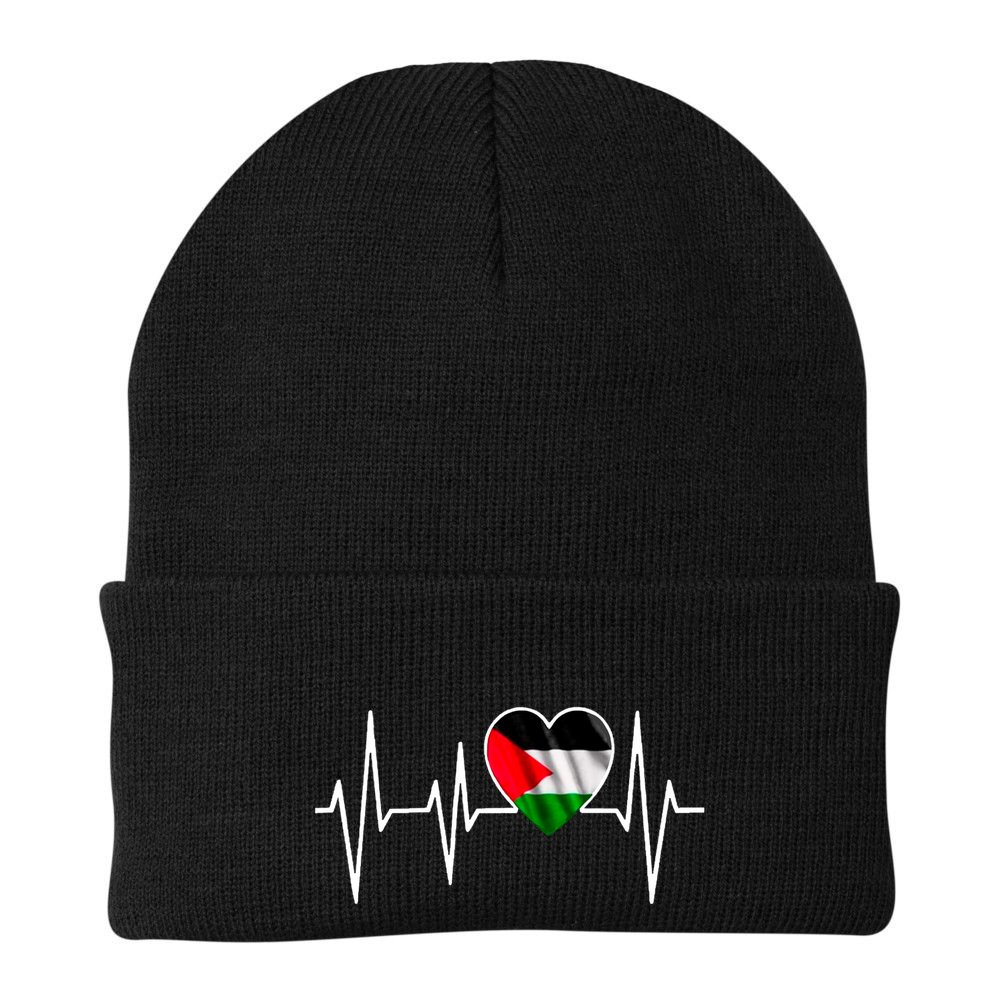 Love Pakistan Flag Heartbeat Pulse Beanie