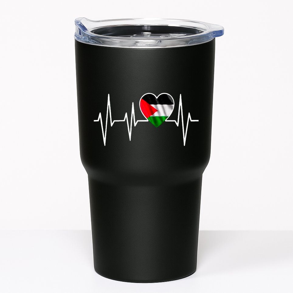 Love Pakistan Flag Heartbeat Pulse Tumbler