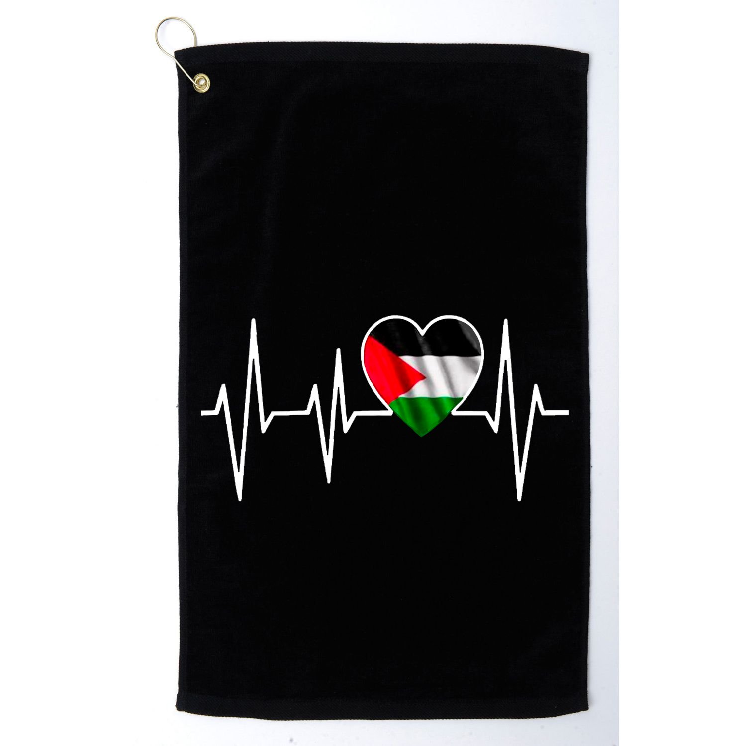 Love Pakistan Flag Heartbeat Pulse Golf Towel