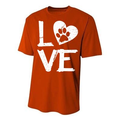 Love Paw In Heart Performance Sprint T-Shirt