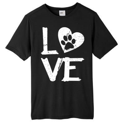 Love Paw In Heart Tall Fusion ChromaSoft Performance T-Shirt