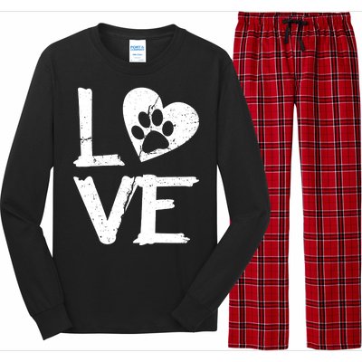 Love Paw In Heart Long Sleeve Pajama Set