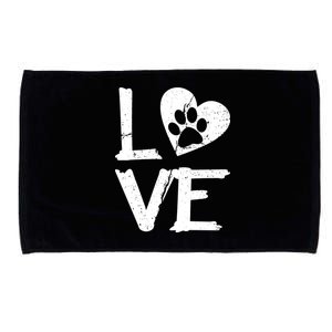 Love Paw In Heart Microfiber Hand Towel