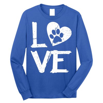 Love Paw In Heart Long Sleeve Shirt