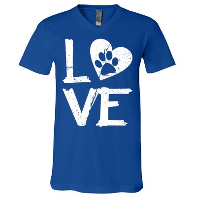 Love Paw In Heart V-Neck T-Shirt