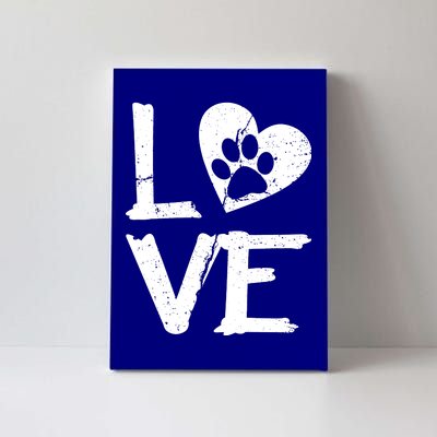 Love Paw In Heart Canvas