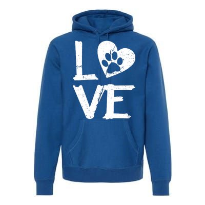 Love Paw In Heart Premium Hoodie