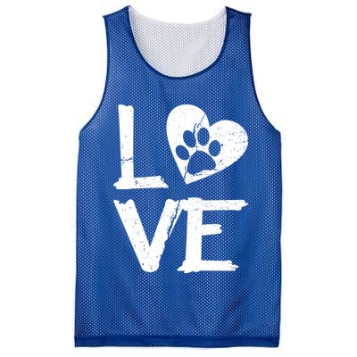 Love Paw In Heart Mesh Reversible Basketball Jersey Tank