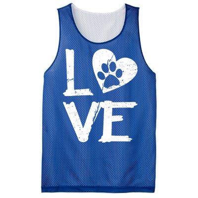 Love Paw In Heart Mesh Reversible Basketball Jersey Tank