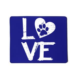 Love Paw In Heart Mousepad