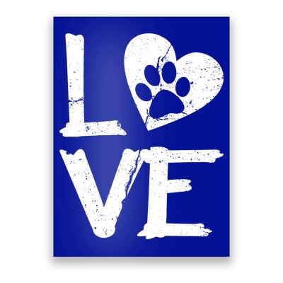 Love Paw In Heart Poster