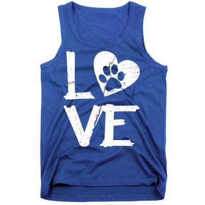 Love Paw In Heart Tank Top