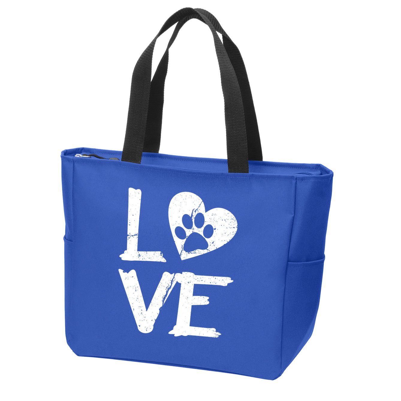 Love Paw In Heart Zip Tote Bag