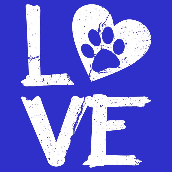 Love Paw In Heart Zip Tote Bag
