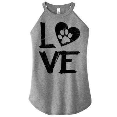 Love Paw In Heart Women’s Perfect Tri Rocker Tank