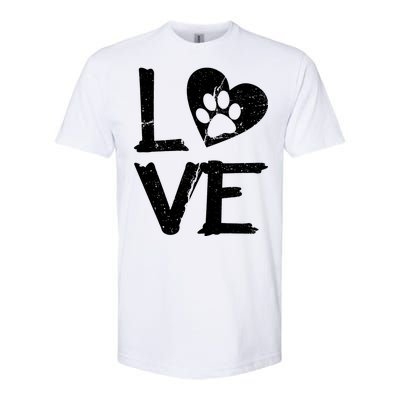 Love Paw In Heart Softstyle® CVC T-Shirt