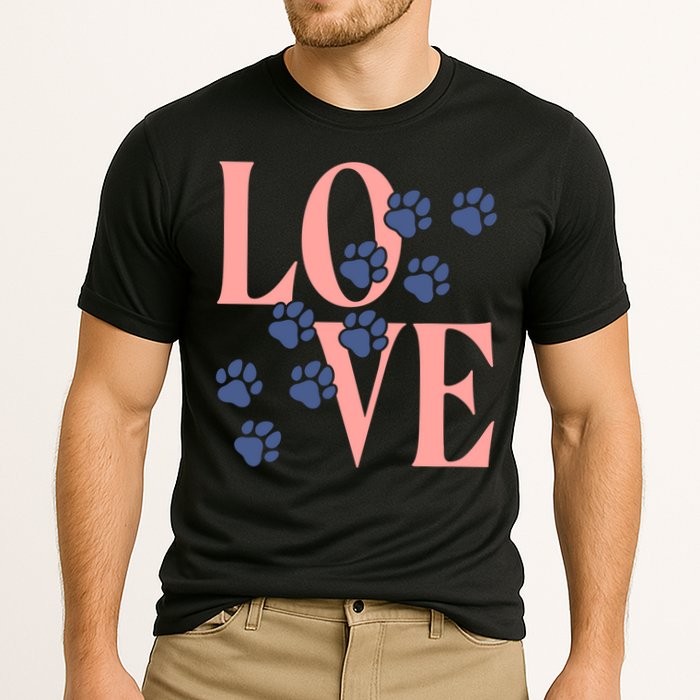 Love Paw Print Cooling Performance Crew T-Shirt