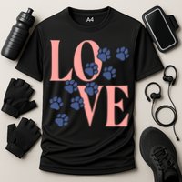 Love Paw Print Cooling Performance Crew T-Shirt