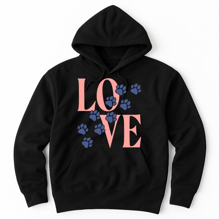 Love Paw Print Hoodie