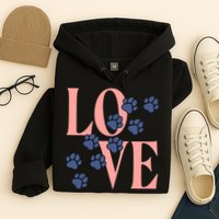 Love Paw Print Hoodie