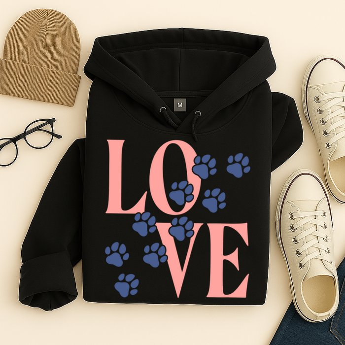 Love Paw Print Hoodie