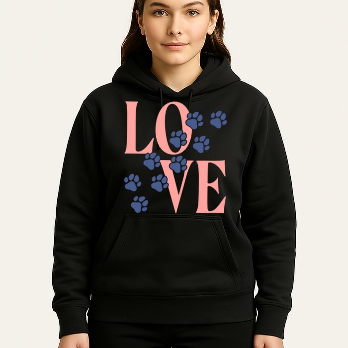 Love Paw Print Hoodie